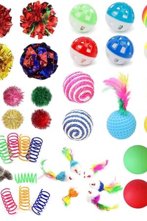 38 Pcs Cat Toy Kitten Toys Assortments, Interactive Cat Toy